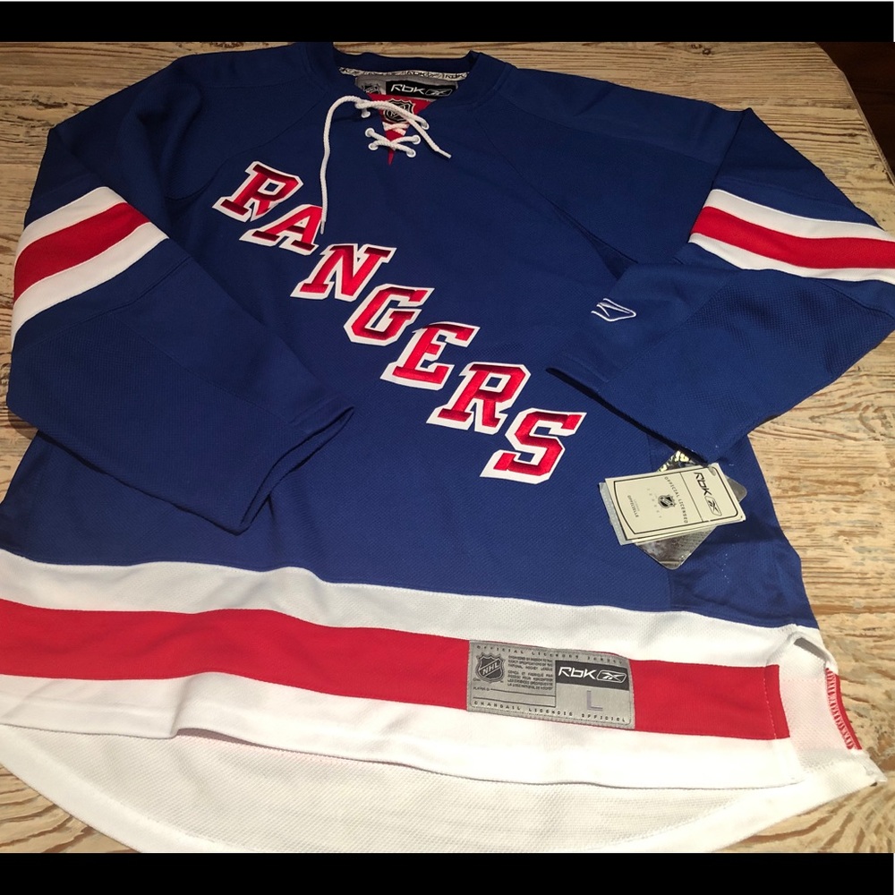 NWT Rangers Jersey - size large, blank back